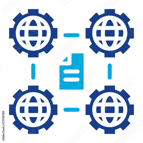 Network Standardization icon vector image. Can be used for Networking.