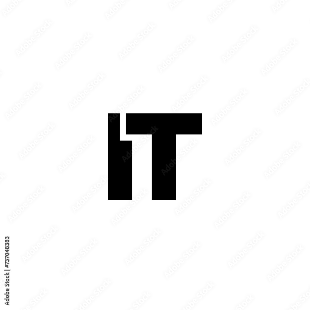 Letter I and T, IT logo design template. Minimal monogram initial based logotype. Letter I and T, IT logo design template. Minimal monogram initial based logotype.