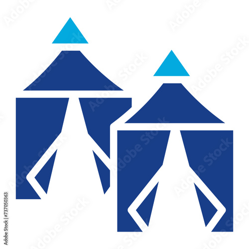 Mina Tents icon vector image. Can be used for Hajj Pilgrimage.