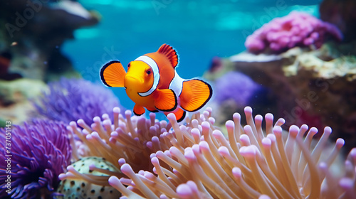 Clown fish coral reef