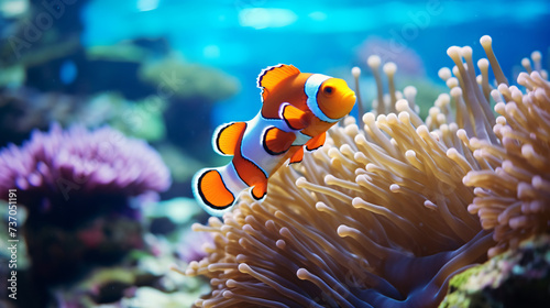 Clown fish coral reef