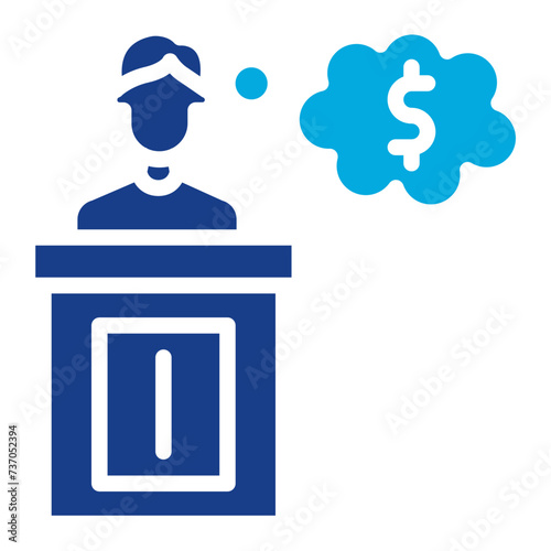 Bribed Witness icon vector image. Can be used for Corruption.
