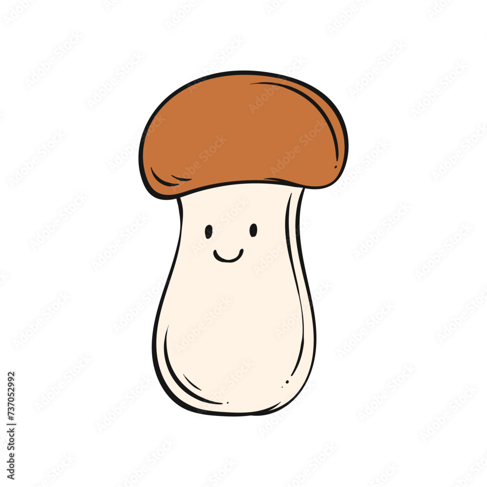 mushroom cartoon. mushroom cartoon character design. mushroom on white background. for poster, banner, web, icon, mascot, background. Hand drawn. Vector illustration mushroom cartoon. mushroom cartoon character design. mushroom on white background. for poster, banner, web, icon, mascot, background. Hand drawn. Vector illustration