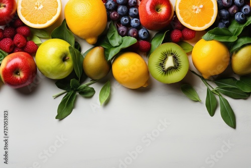 cooking ingredients on the kitchen table fruits or vegetables professional advertising food photography