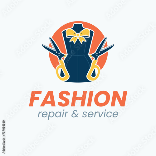 Circular fashion logo template. Cloth logo design. cloth fashion logo design. thrift shop logo design.
