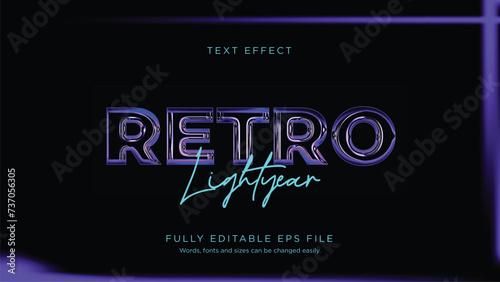 Retro Text Effect Font Type Vector Background