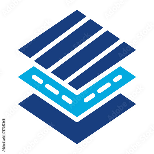 Fabric Layers icon vector image. Can be used for Fabric Features.