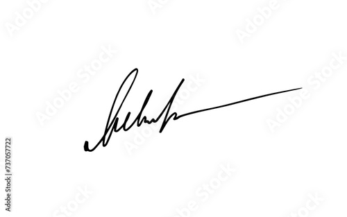 Unique invented signatures for business documents, for business, for designs. Vector illustration. photo