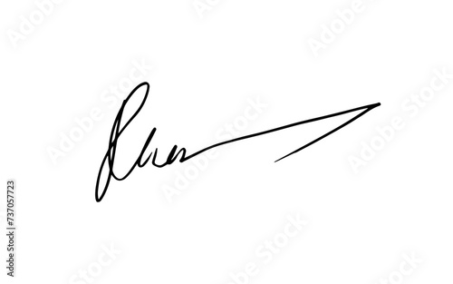 Unique invented signatures for business documents, for business, for designs. Vector illustration.