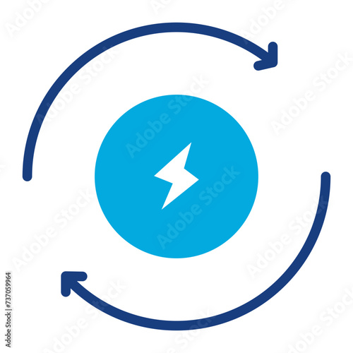Renew icon vector image. Can be used for Battery and Power.