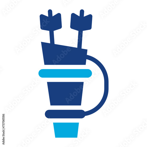 Quiver icon vector image. Can be used for Archery.