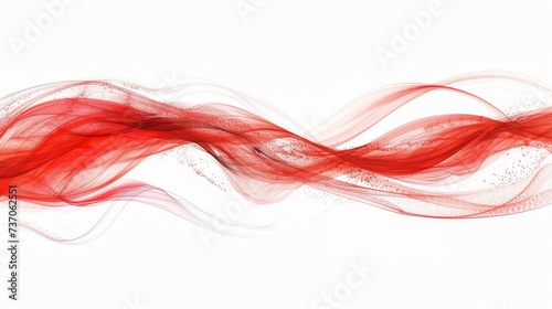 Silky ink cloud splash like smoke, white frame, pastel red white colors, copy space available.