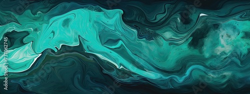 amazing aesthetic wallpaper, retro style, liquid marble, isolated color, teal and dark green, wavecore