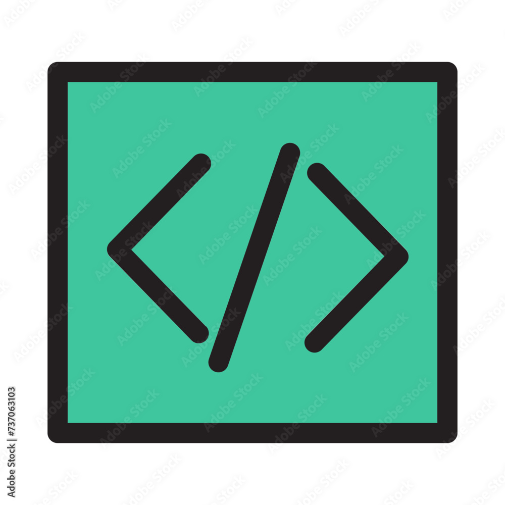 Code Coding End Front Html Filled Outline Icon Code Coding End Front Html Filled Outline Icon