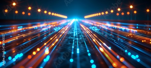 Vector blue light ray stripe motion background futuristic energy technology concept