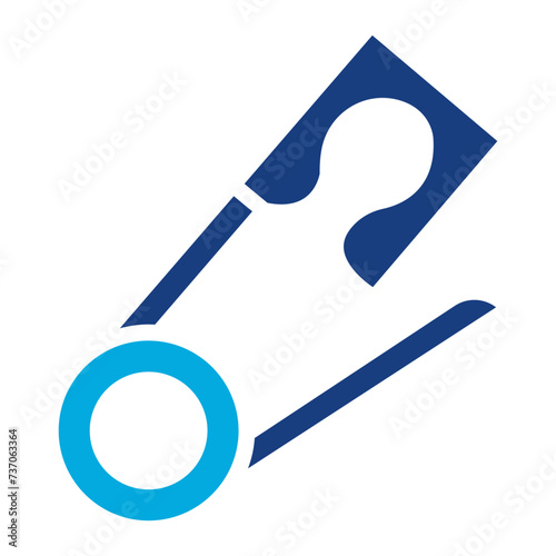 Safety Pin icon vector image. Can be used for Baby Shower.