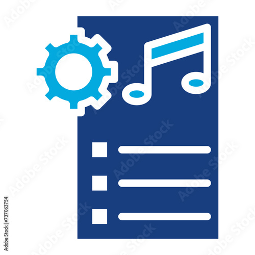 Custom Music Playlist icon vector image. Can be used for Bowling.
