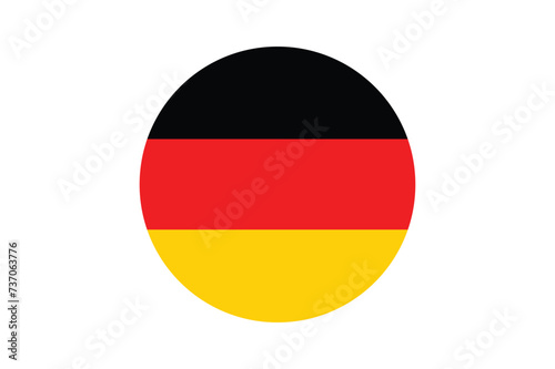 National flag of Germany in a circle