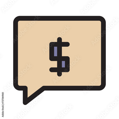 Bubble Business Chat Currency Money Filled Outline Icon