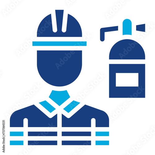 Firefighter icon vector image. Can be used for Diversity.