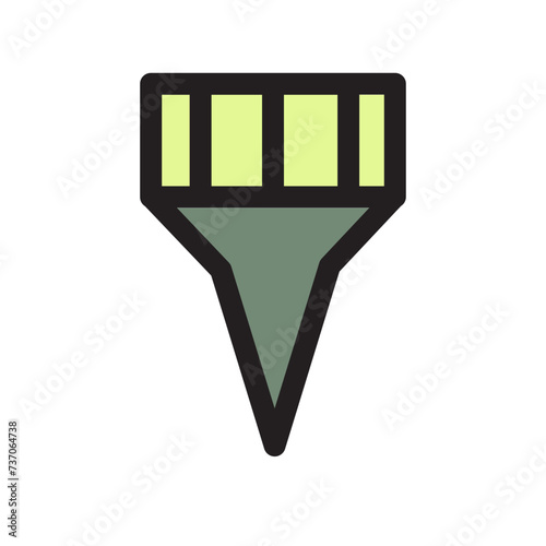 Barber Brush Dye Hair Salon Tinting Filled Outline Icon