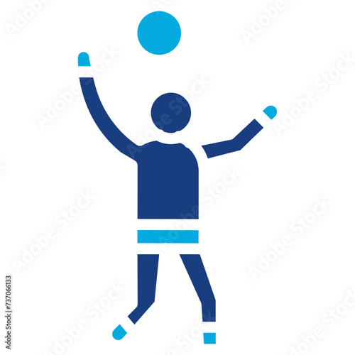 Hit icon vector image. Can be used for Volleyball.