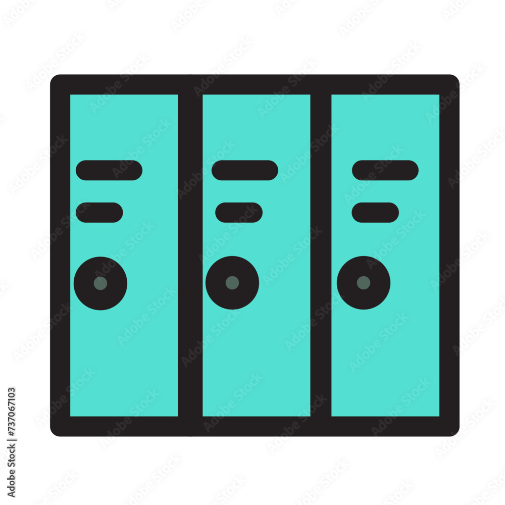 Fitness Cabinet Exercise Gym Locker Drawer Bodybuilding Filled Outline Icon Fitness Cabinet Exercise Gym Locker Drawer Bodybuilding Filled Outline Icon