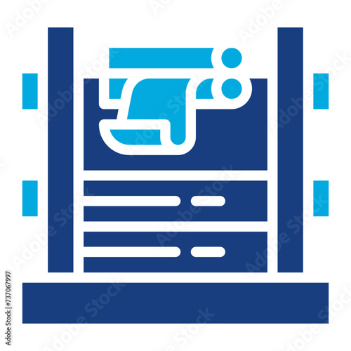 Rolling Machine icon vector image. Can be used for Mettalurgy.