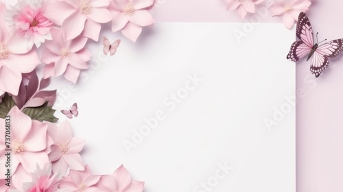 Notebook with flowers surrounding it