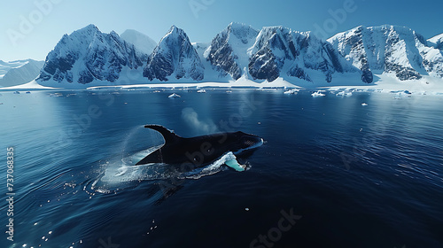 humpback whale in the water © Tri_Graphic_Art