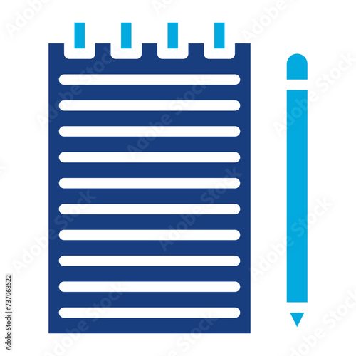 Notes icon vector image. Can be used for Trading.