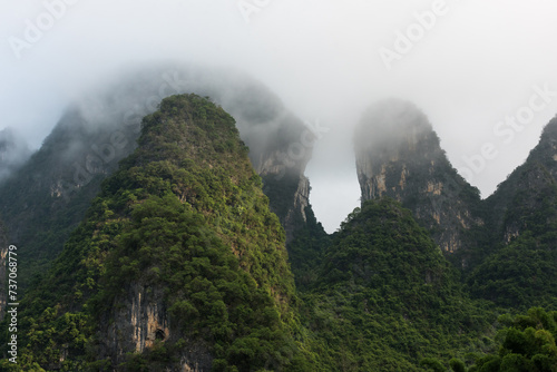 Karst mountains in the early morning