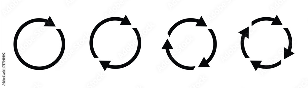 circle arrow icon. refresh icon, reload icon. circular arrow icon vector illustration - obrazy, fototapety, plakaty 
