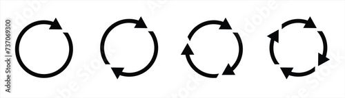 circle arrow icon. refresh icon, reload icon. circular arrow icon vector illustration photo