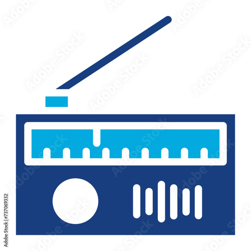 Radio icon vector image. Can be used for Retro.