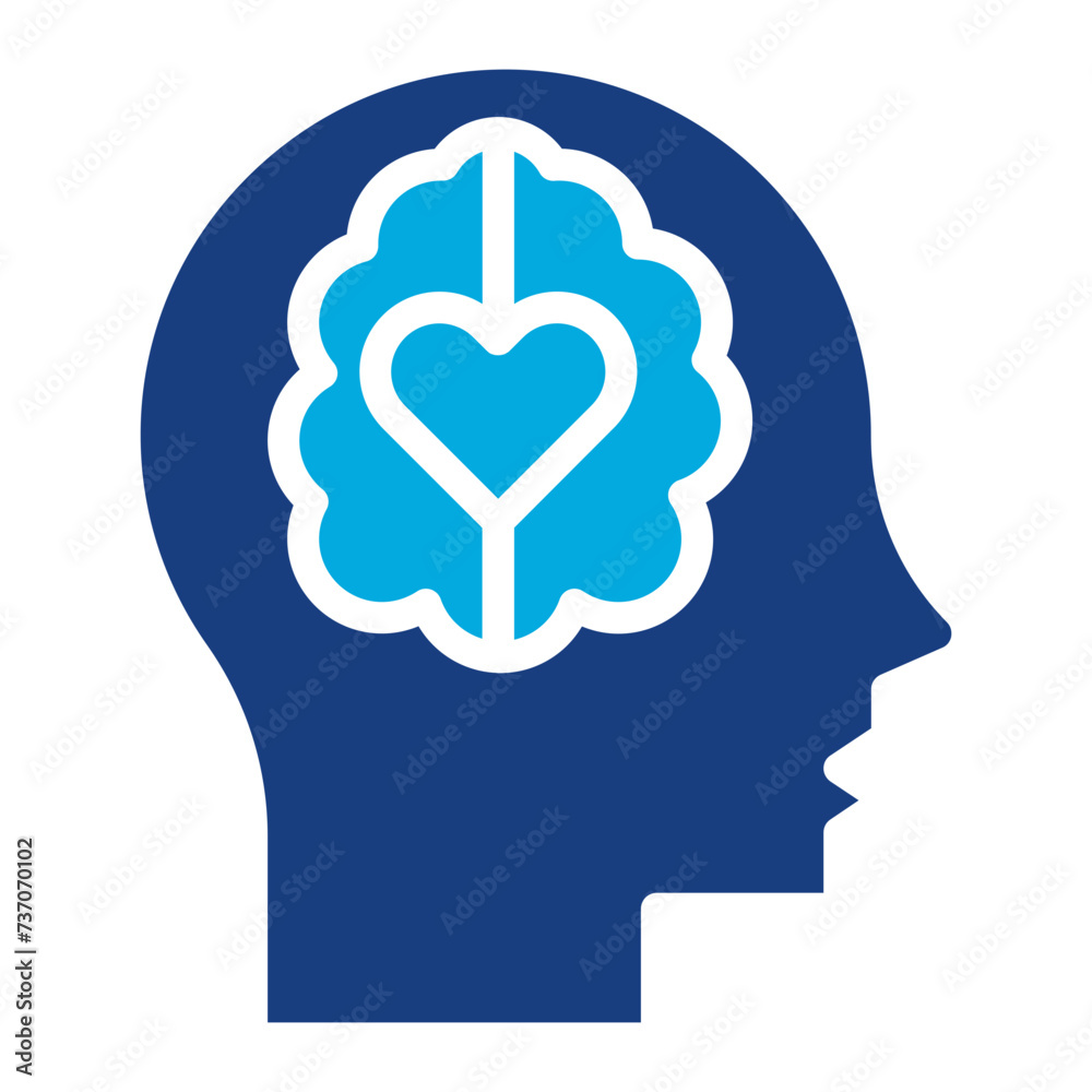 Fotografie Mental Health icon vector image. Can be used for Psychology.