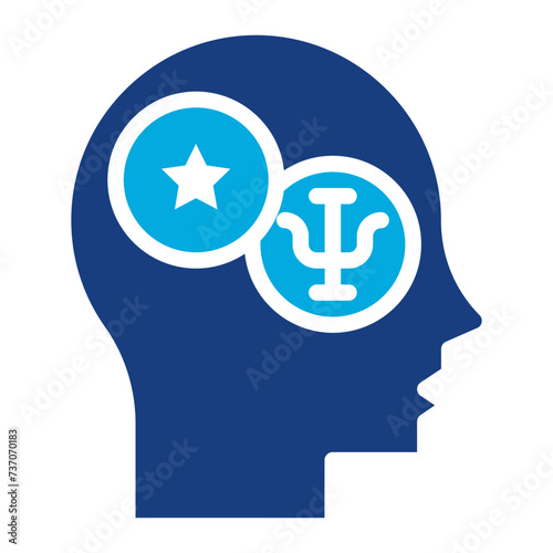 Popular Psychology icon vector image. Can be used for Psychology.