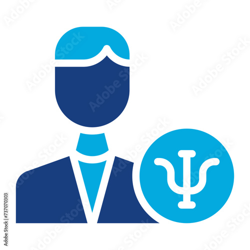 Psychologist Male icon vector image. Can be used for Psychology.