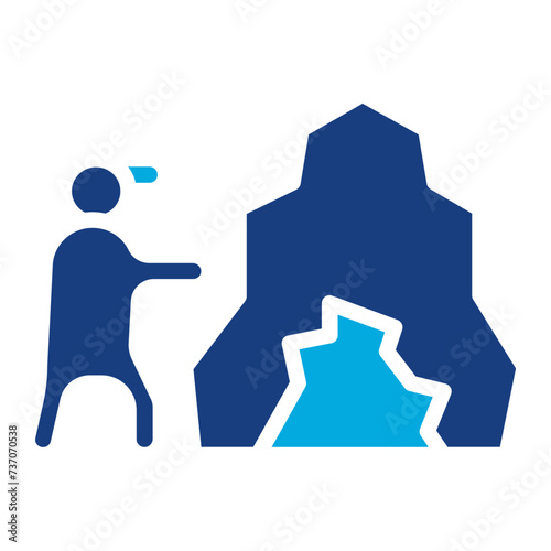 Caving icon vector image. Can be used for Adventure.