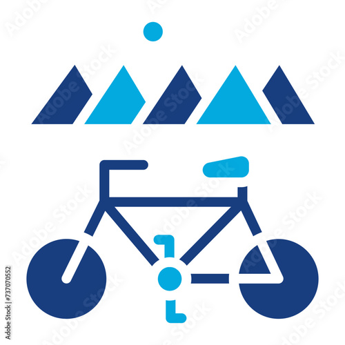 Cycling Tour icon vector image. Can be used for Adventure.