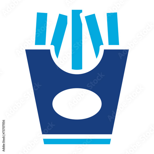Fries icon vector image. Can be used for Nutrition.
