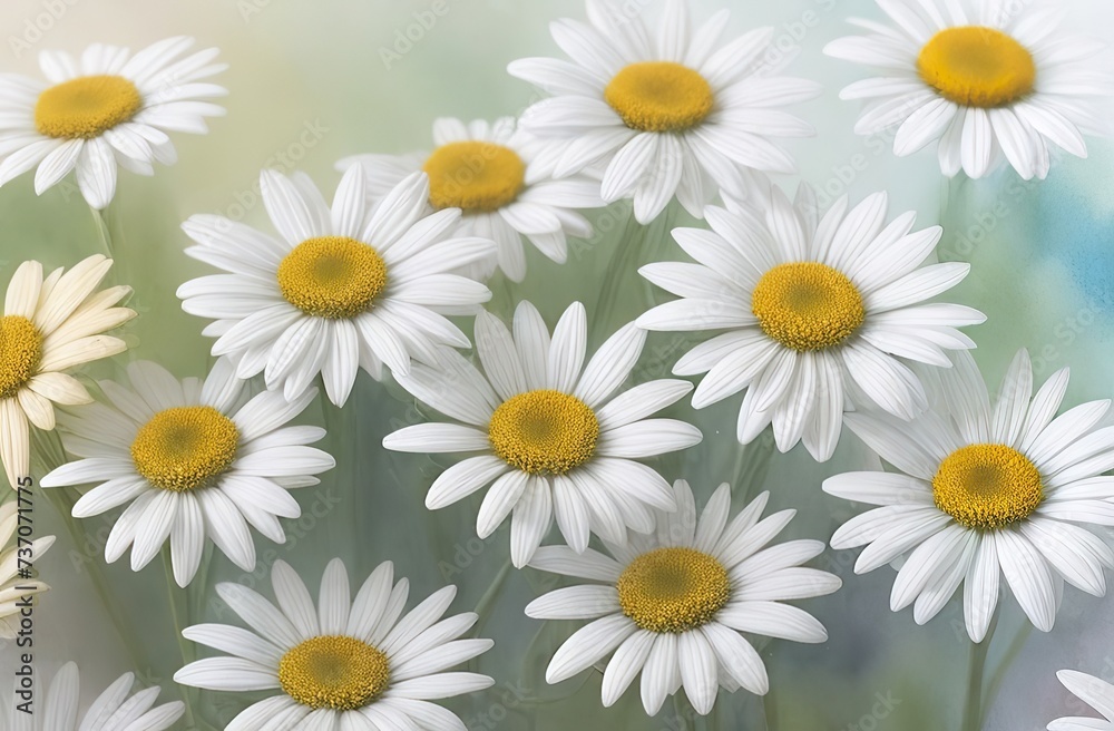 Lovely blossom daisy flowers background. Sunny meadow closeup. Daisies, wild herbs and flowers. Lovely blossom daisy flowers background. Sunny meadow closeup. Daisies, wild herbs and flowers.