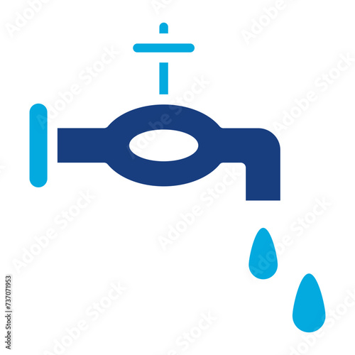 Water Tap icon vector image. Can be used for Laundry.