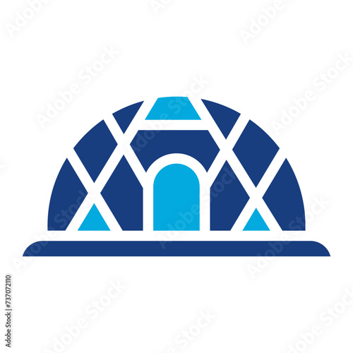 Geodesic Dome icon vector image. Can be used for Trekking.