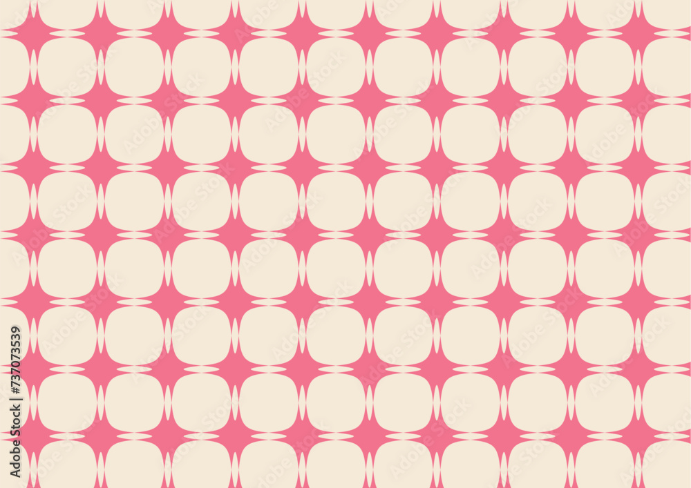 Seamless abstract pink pattern with beige background. Decorative graphic design, minimal abstract background. Seamless abstract pink pattern with beige background. Decorative graphic design, minimal abstract background.