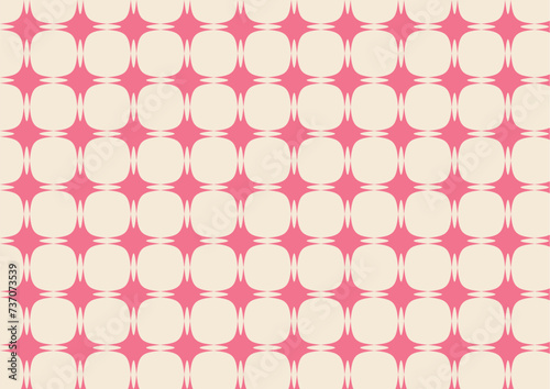 Seamless abstract pink pattern with beige background. Decorative graphic design, minimal abstract background.