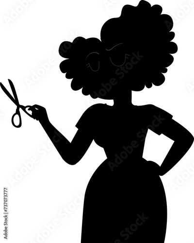 Hand drawn hairdresser cartoon illustration