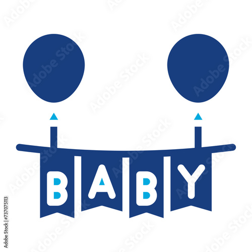 Baby Shower icon vector image. Can be used for Child Adoption.