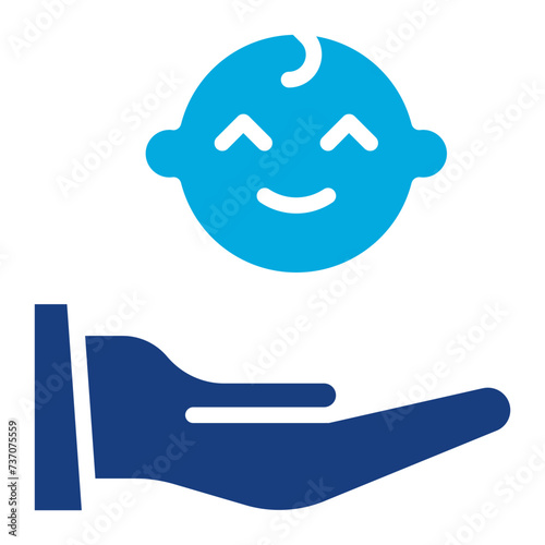 Postnatal Care icon vector image. Can be used for Child Adoption.