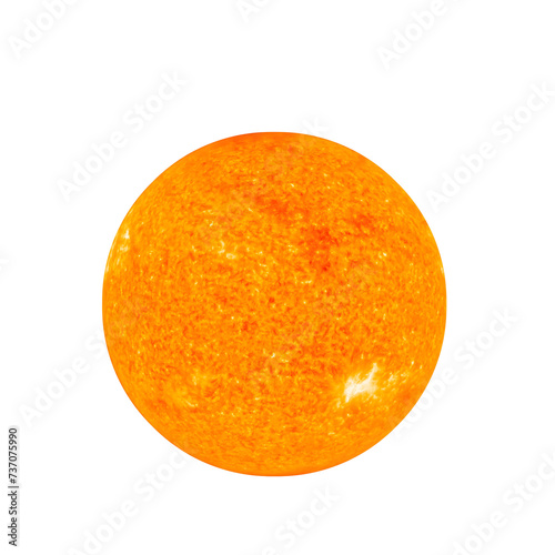 Fototapeta Naklejka Na Ścianę i Meble -  Sun isolated on png background. Solar storm concept. Elements of this image furnished by NASA.